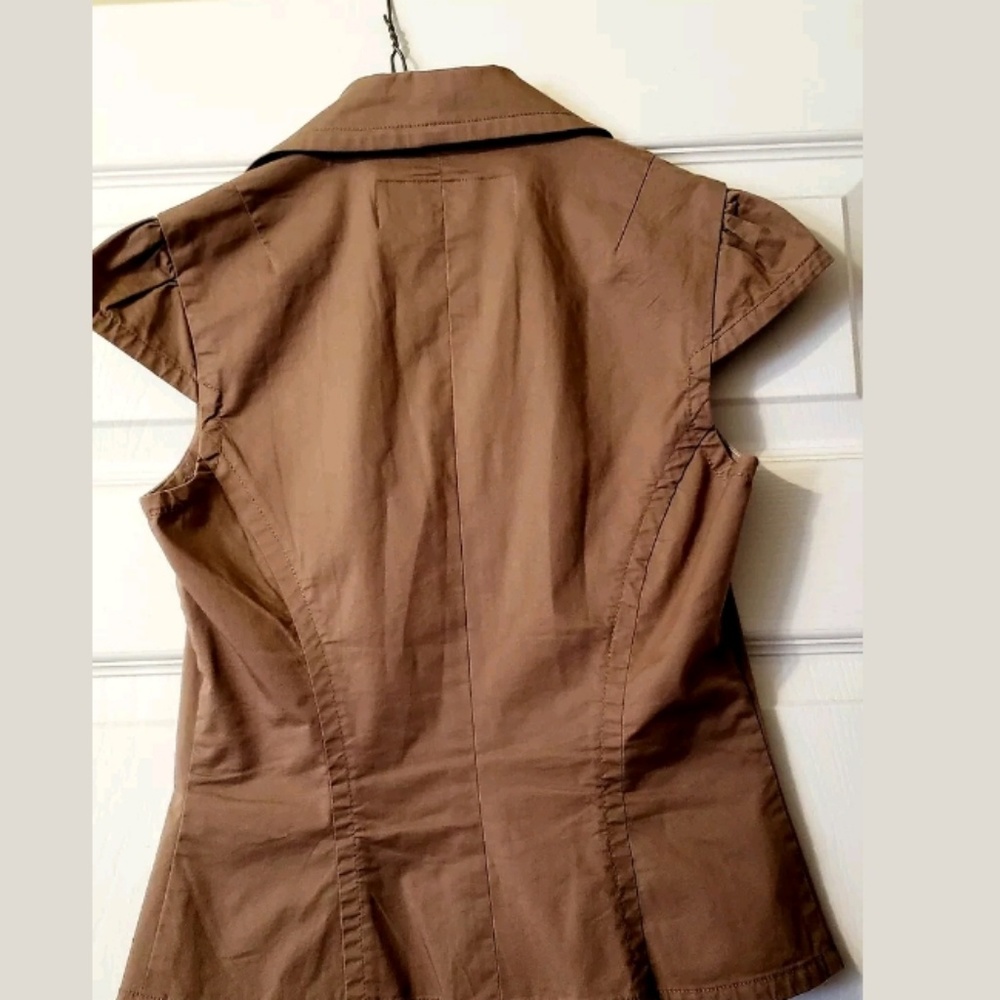 Ladies brown shirt made in usa - Picture 3 of 4